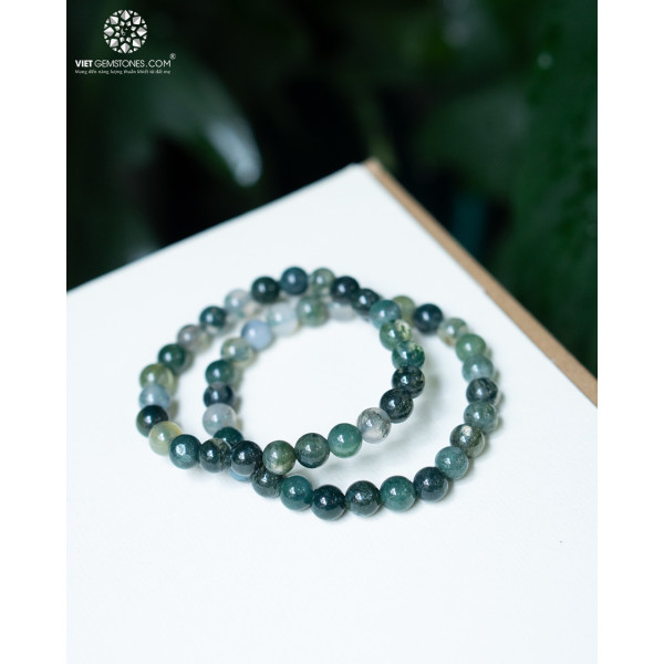 Vòng tay Băng Ngọc Thủy Tảo - Chalcedony size 08mm